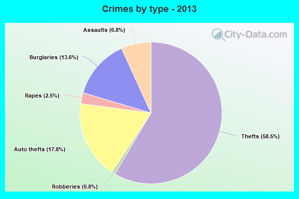 Crimes by type - 2013