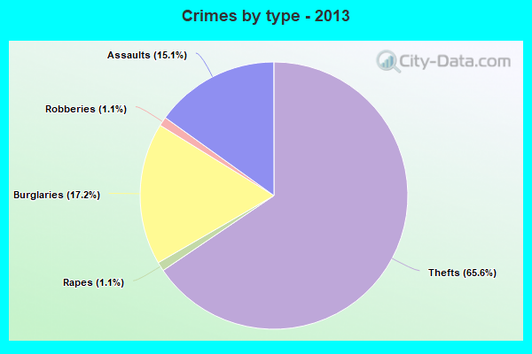 Crimes by type - 2013