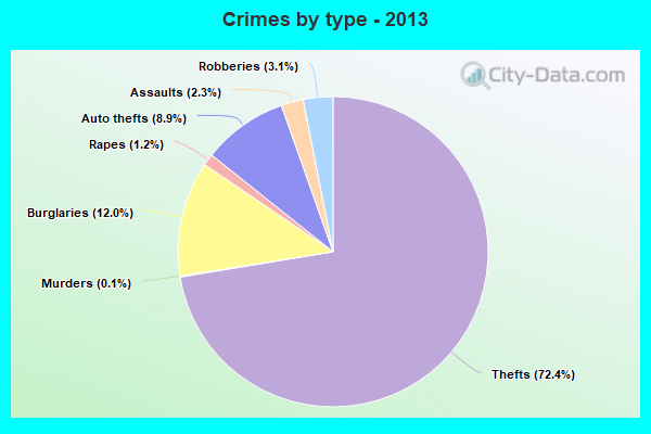 Crimes by type - 2013