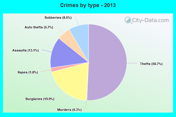 Crimes by type - 2013