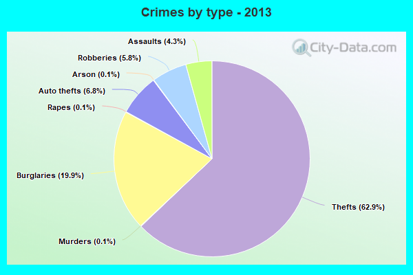 Crimes by type - 2013