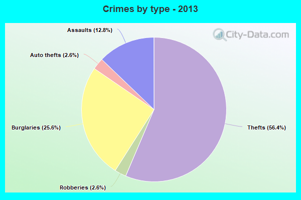 Crimes by type - 2013