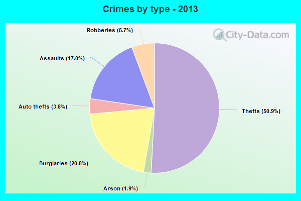 Crimes by type - 2013