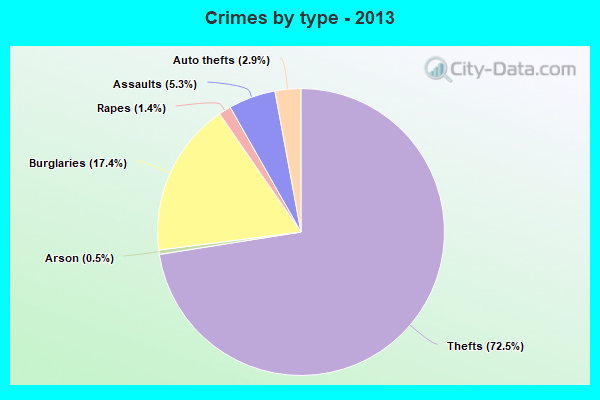 Crimes by type - 2013