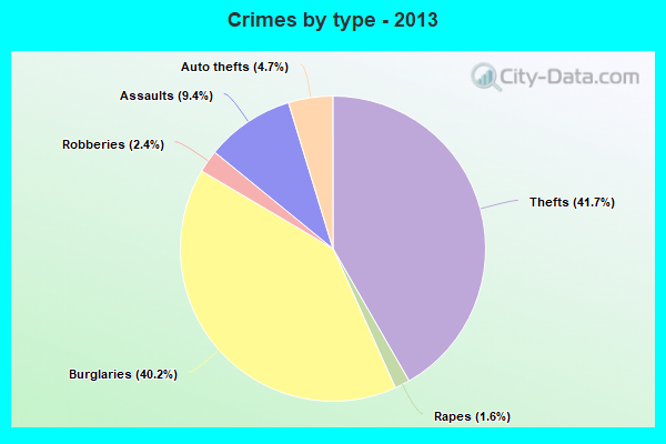 Crimes by type - 2013