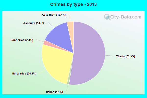 Crimes by type - 2013