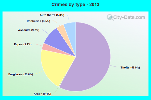 Crimes by type - 2013