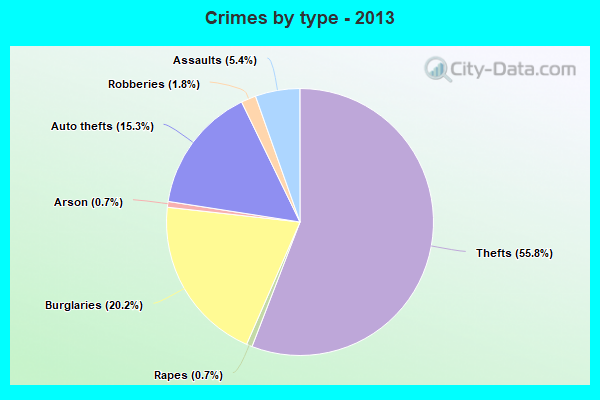 Crimes by type - 2013