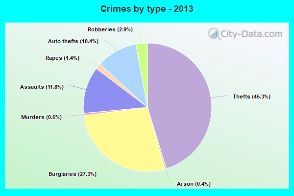 Crimes by type - 2013