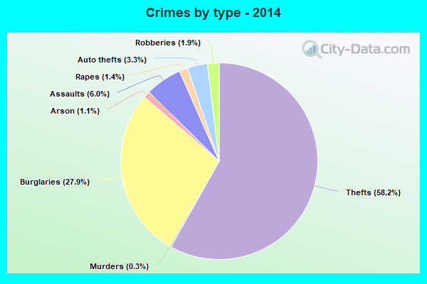 Crimes by type - 2014