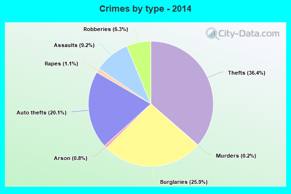 Crimes by type - 2014