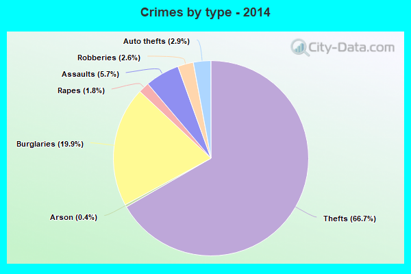 Crimes by type - 2014