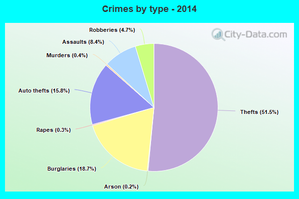 Crimes by type - 2014