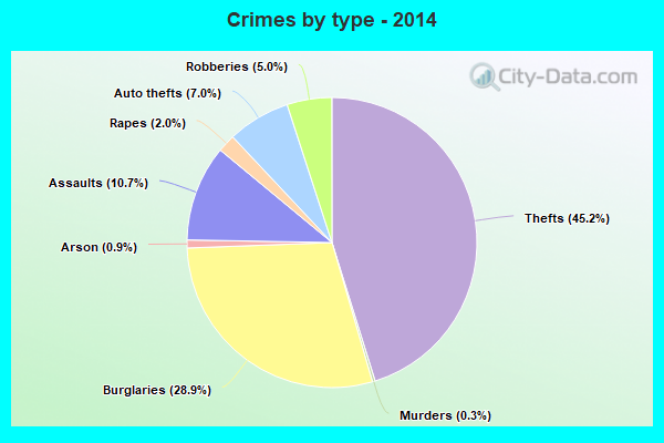 Crimes by type - 2014