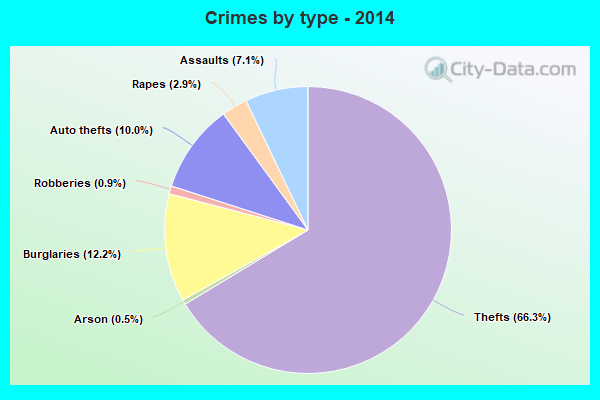 Crimes by type - 2014