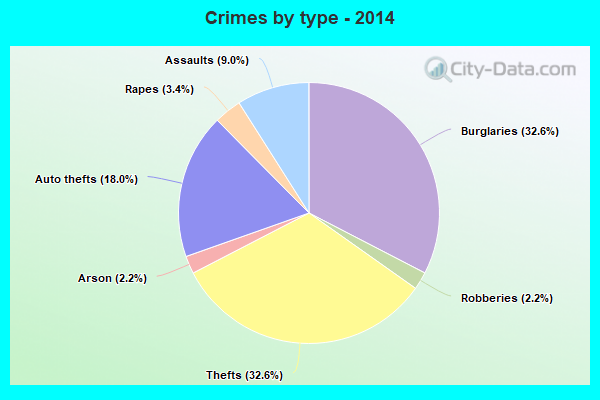 Crimes by type - 2014