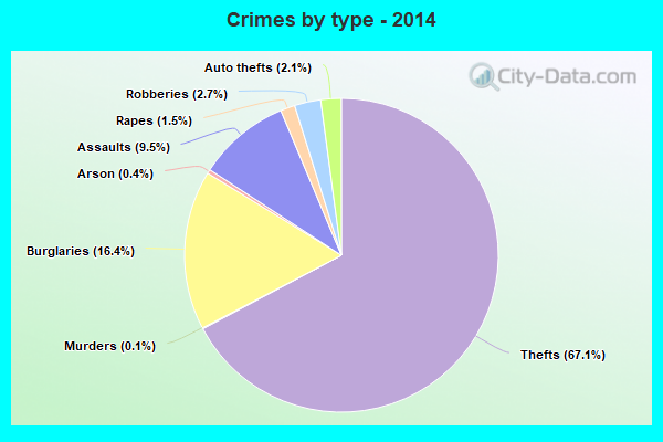 Crimes by type - 2014