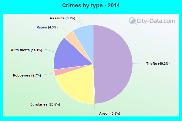 Crimes by type - 2014