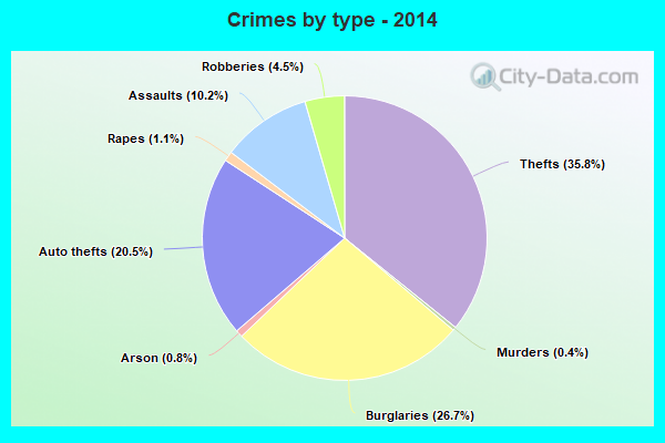 Crimes by type - 2014