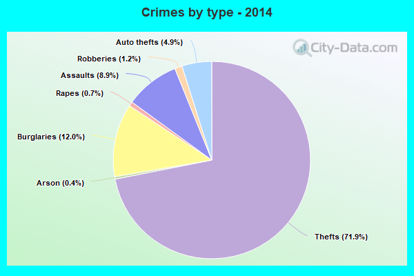 Crimes by type - 2014