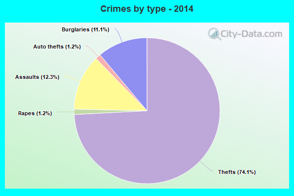 Crimes by type - 2014