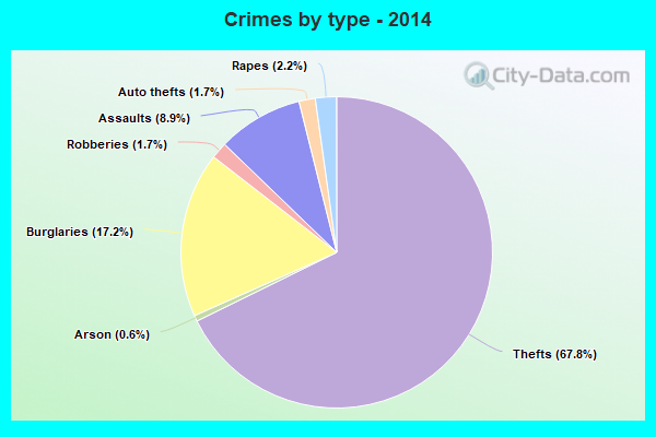 Crimes by type - 2014