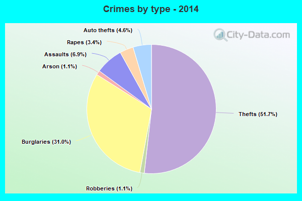 Crimes by type - 2014