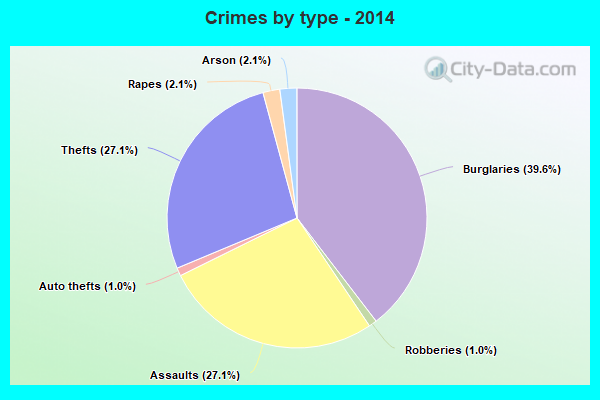 Crimes by type - 2014