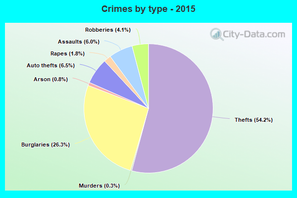 Crimes by type - 2015