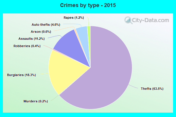 Crimes by type - 2015