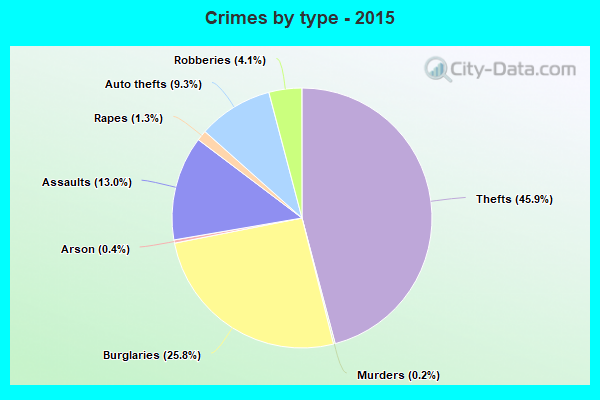 Crimes by type - 2015