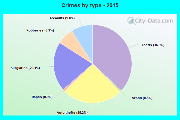 Crimes by type - 2015