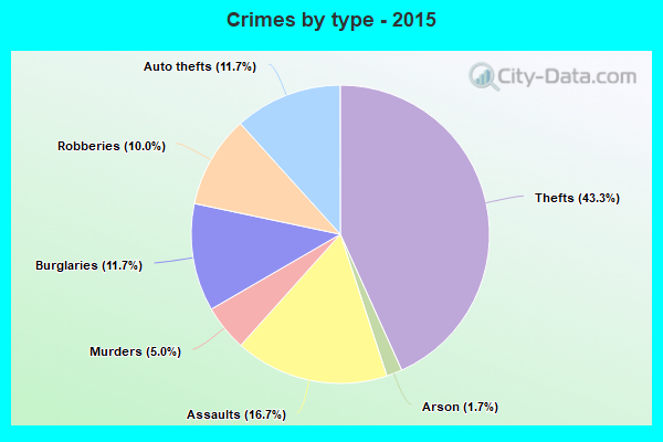 Crimes by type - 2015