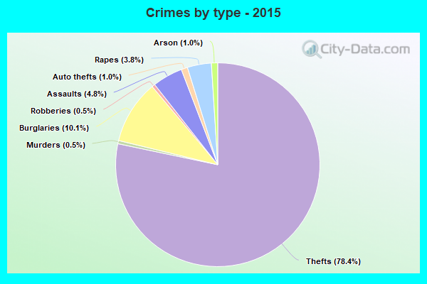 Crimes by type - 2015