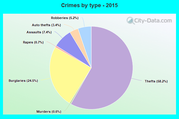 Crimes by type - 2015