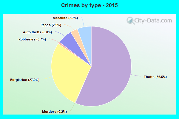 Crimes by type - 2015