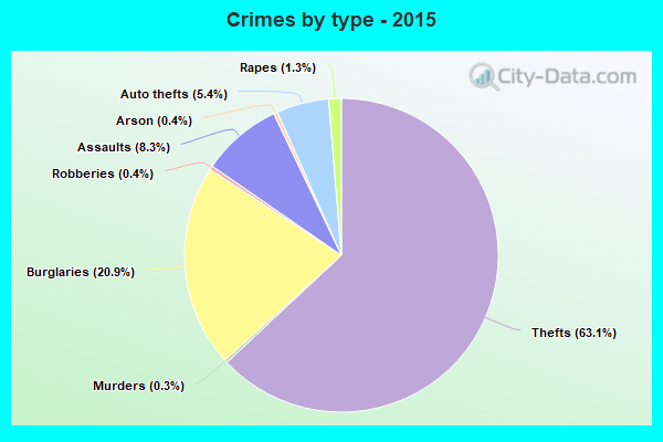 Crimes by type - 2015