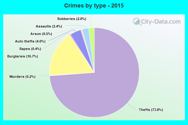 Crimes by type - 2015