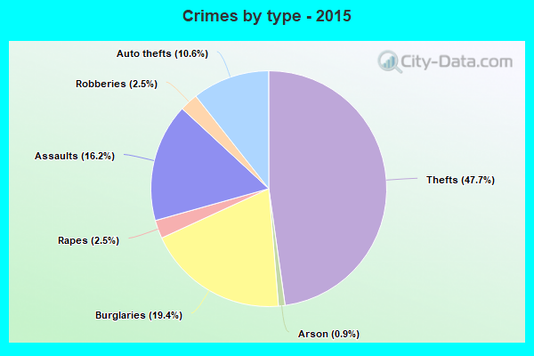 Crimes by type - 2015