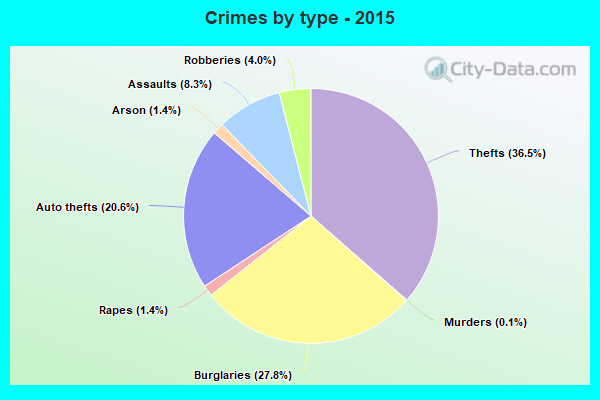 Crimes by type - 2015