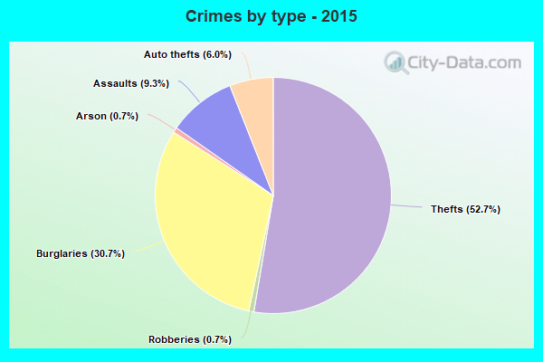 Crimes by type - 2015