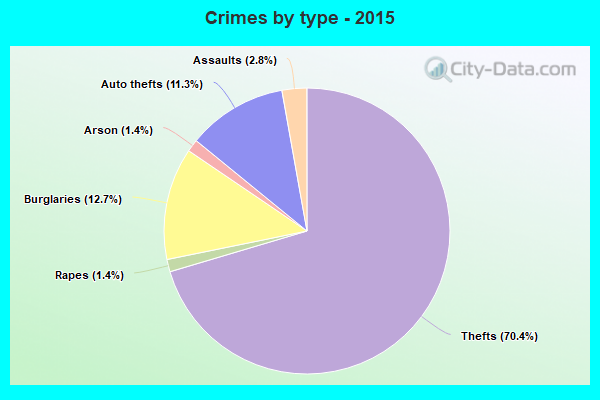 Crimes by type - 2015