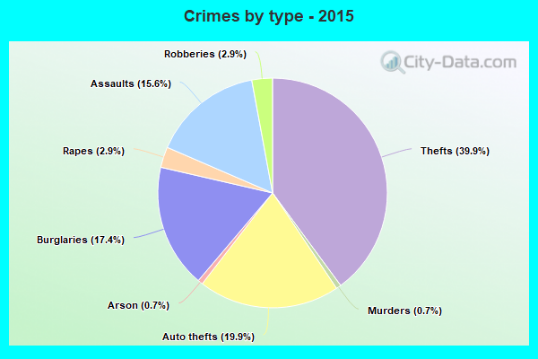 Crimes by type - 2015