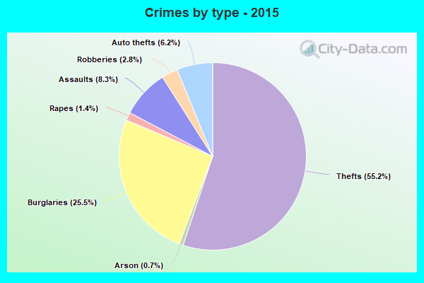 Crimes by type - 2015