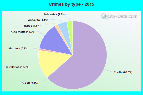 Crimes by type - 2015