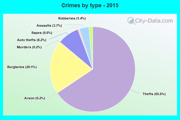 Crimes by type - 2015