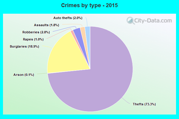 Crimes by type - 2015