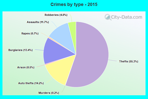 Crimes by type - 2015