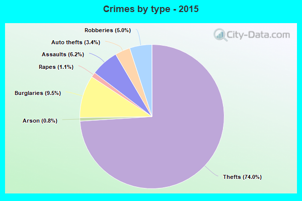 Crimes by type - 2015