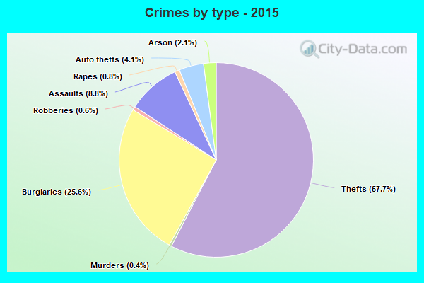 Crimes by type - 2015